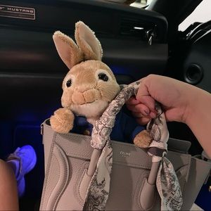 *SOLD * $1700 Authentic Celine mini nano luggage tote mineral calfskin